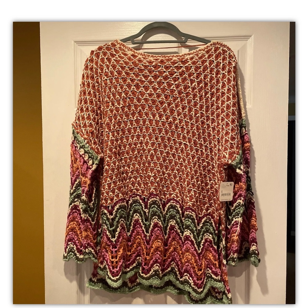 NWT Free People Cinnamon Sage Combo Sweater Small